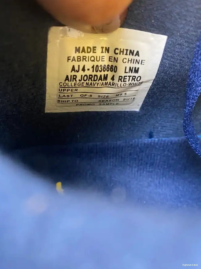 HYPE AJ4-1036660 Michigan (PE) Jordan Air Retro 4 0530